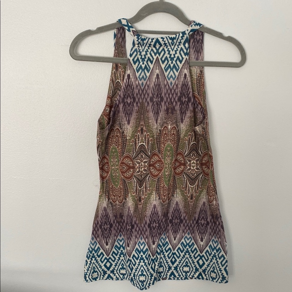 Multicolor Patterned Women's Tank Top - Picture 3 of 3